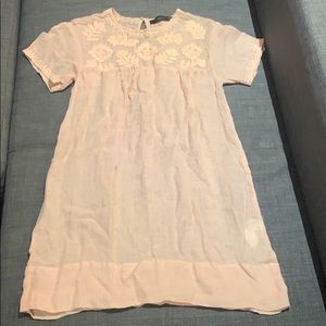 Light peach linen dress